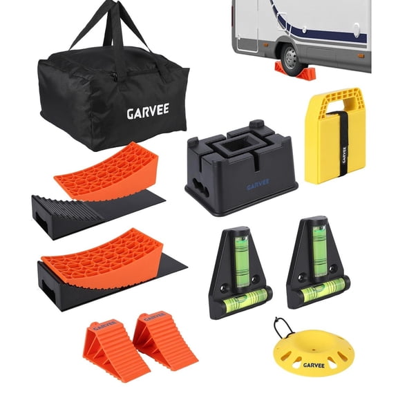 Full Set Travel Trailer RV Leveling Stabilization Security Accessories Kit