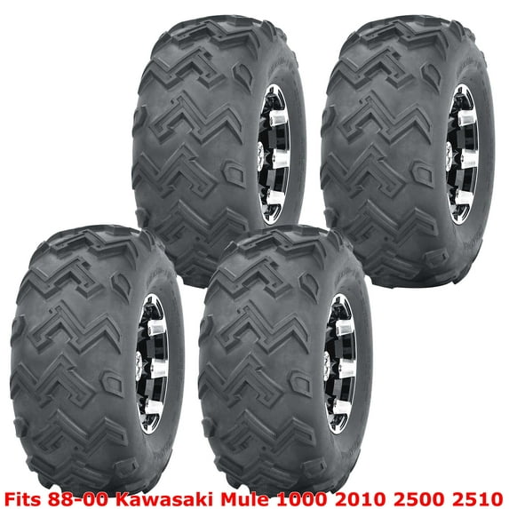 Full Set WANDA ATV Tires 22x11-10 88-00 Kawasaki Mule 1000 2010 2500 2510 4PR
