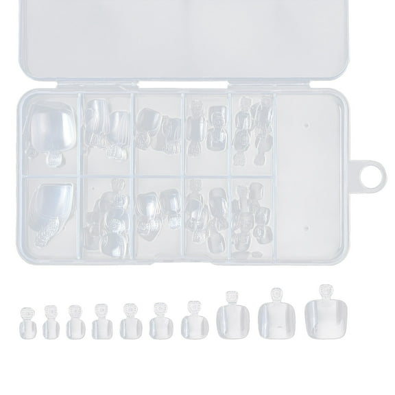 Full Set of 100 French Toe False Nails for All Toe Sizes Perfectly Crafted Nails for Elegant