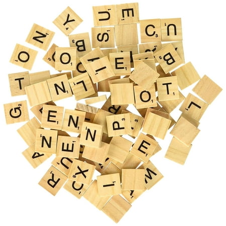 Full Set of 100 Replacement Tiles for Scrable Board Game and Crafts