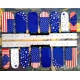 thumbnail image 1 of Full Set of 14 4th of July Nail Wrap Decals Sticker Salon Quality Nail Art - American Flag Sticker, 1 of 8