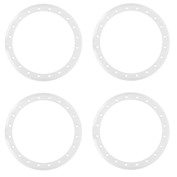Full Set of System 3 SB-3 15" Beadlock Rings White (4)