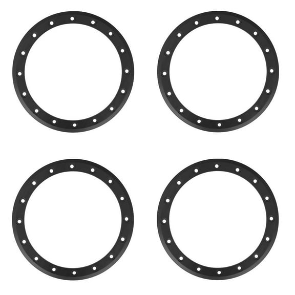 Full Set of System 3 SB-4 15" Beadlock Rings Black (4)
