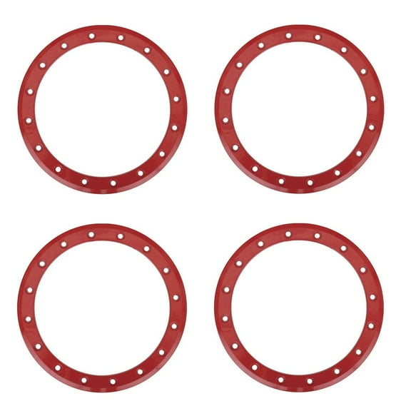 Full Set of System 3 SB-4 15" Beadlock Rings Red (4)