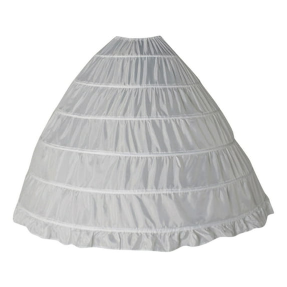 Full Shape 6 Hoop Skirt Ball Gown Petticoat Underskirt Slip For Wedding Dress