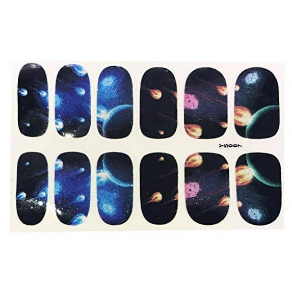 Full Sheet Meteroid Nebula Galaxy Dr Who Inspired Nail Stickers Meteor - Salon Quality Nail Art Nail Wrap Nail Decals - 1 Sheet