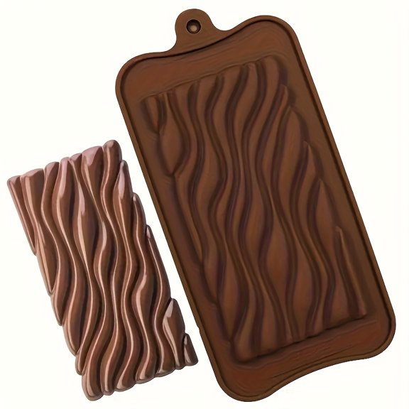 Full Sheet Wave Chocolate Candy Mold Dropping Mold Cube of Ice Mold Handmade Cookie Mold Food Grade Baking Tool-Chocolate