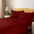 thumbnail image 1 of Full Sheets 4 Pcs, 100% Brushed Microfiber Full Sheets to fit Upto 15" Deep Full Mattress - Burgundy Solid, 1 of 5