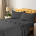 thumbnail image 1 of Full Sheets 4 Pcs, 100% Brushed Microfiber Full Sheets to fit Upto 15" Deep Full Mattress - Dark Grey Solid, 1 of 5