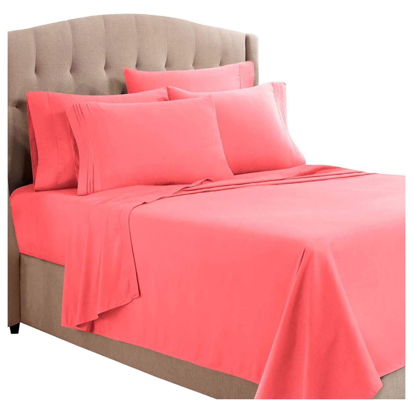 Full Sheets, 6 Piece Set - Hotel Luxury Sheets for Full Size Bed, Super ...