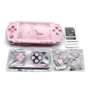 Full Shell Set for PSP3000, ABS Replacement Case with Buttons Screws, Pink