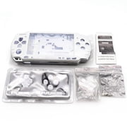 Full Shell Set for PSP3000, ABS Replacement Case with Buttons Screws, White