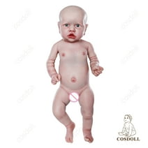 Full Silicone Baby Dolls 22.45 in Realistic Newborn Baby Doll Girl Toys