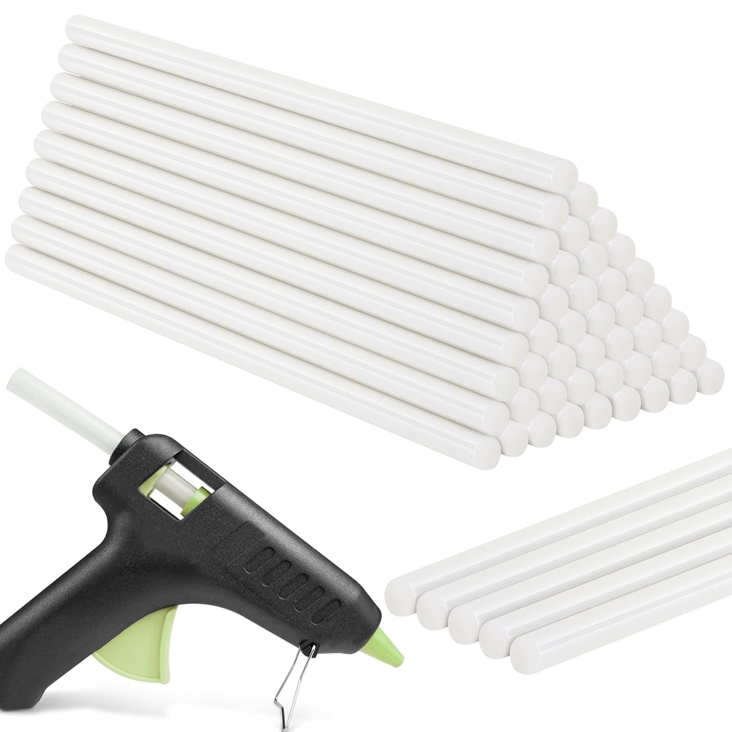 Full Size 11. 8" x 0.43" Hot Glue Sticks 50pcs Transparent Extra Long Gun for Crafts, Glass, Flowers, Jewellery, Fabric,Floral
