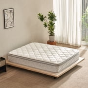 Full Size 12 Inch Hybrid Mattress in a Box, Memory Foam & Pocket Spring Mattress for Pressure Relief, Medium Firm Bed with Cooling Gel, CertiPUR-US & OEKO-TEX Certified