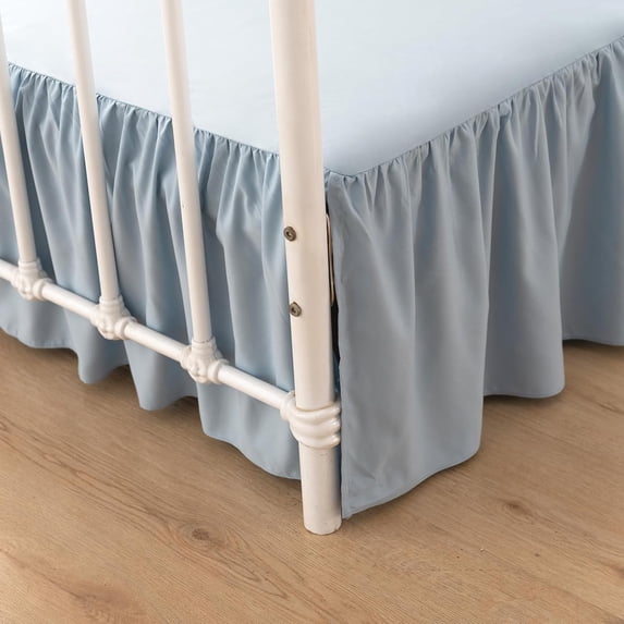 Full Size 18 Inch Drop Ruffled Bed Skirt with Split Corners, Gathered ...