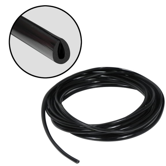 Full Size 23 Feet Black U Shape Car Door Edge Guard Trim