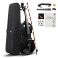 thumbnail image 1 of Full Size 4/4 Violin Set for Adults Beginners Students with Hard Case,Violin Bow,Shoulder Rest,Rosin,Extra Strings and Sordine, 1 of 12