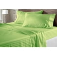 thumbnail image 1 of Full Size 4-PCs Sheet Set, 500 Thread Count 100% Egyptian Cotton, (Stripe Pattern) Egyptian Cotton Fits 23-30 Inch Deep Pocket Sheets, Full Size (Stripe, Sage Green), 1 of 5