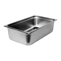 -Full Size 6" Deep Stainless Steel Anti-Jamming Table Pan 22 Gauge- Chafing Table Pans Catering Food Storage Metal Pan Hotel Pan for Restaurant Events Catering Use