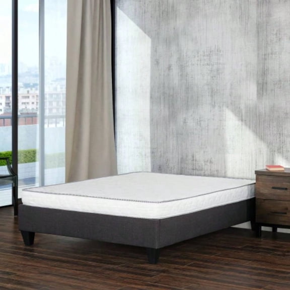 Full Size 6 Inch Reversible Firm Foam Bed Mattress, White, Mattress in a Box for Home Bedroom Use
