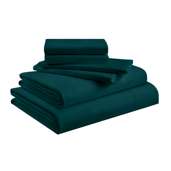 PRATYUX Full 6-PC Sheet Set 1000-TC 100% Egyptian Cotton, 25" Deep Pockets - Teal Blue