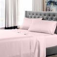 thumbnail image 1 of Full Size 800 Thread Count Luxury Extrasoft 100% Egyptian Cotton 4 Piece Sheets Set in Hotel Quality Pink Solid 21 Inch Deep Pocket, 1 of 4