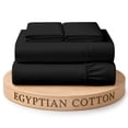thumbnail image 1 of Dee's Collection 800 TC 4 Piece Sheet Set 15 Inch Deep pocket 100% Egyptian Cotton Twin-XL Size, Black Color, 1 of 6