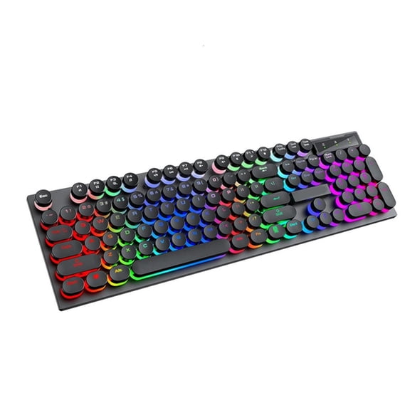Full Size ABS Construction Keyboards with Mechanical Feel and RGBs Backlit for Enhances Gaming