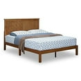 thumbnail image 1 of Full Size Anti Skid Wooden Bed Frame with Headboard, Natural Brown- Saltoro Sherpi, 1 of 5