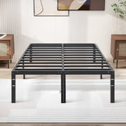 Full Size Bed Frame, 14" Height Classic Metal Platform Bed Frame Foundation with Under Bed Storage/No Box Spring Needed/Heavy Duty Metal Slats Support/Black