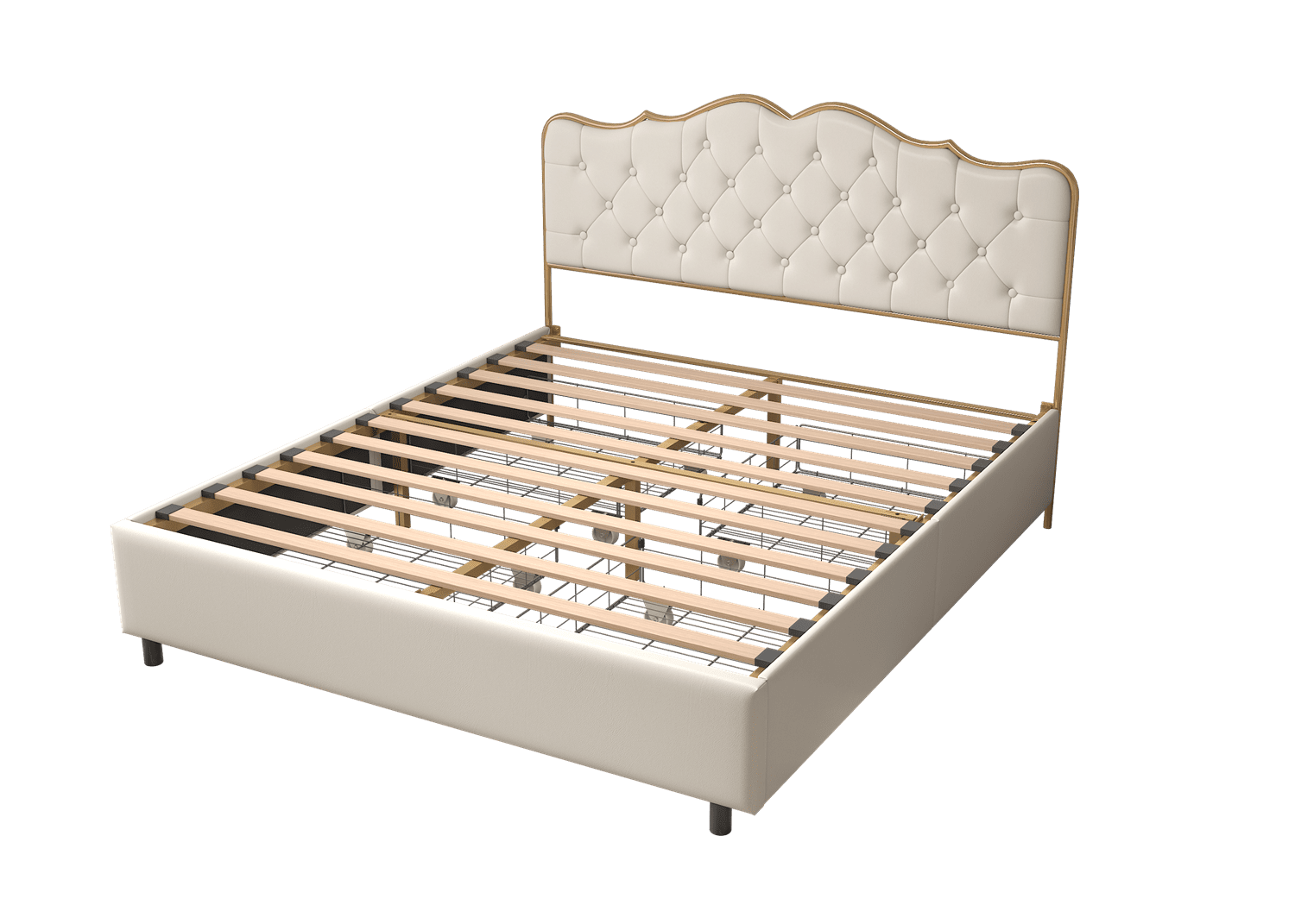 Full Size Bed Frame with 4 Storage Drawers,Platform Storage Bed with ...