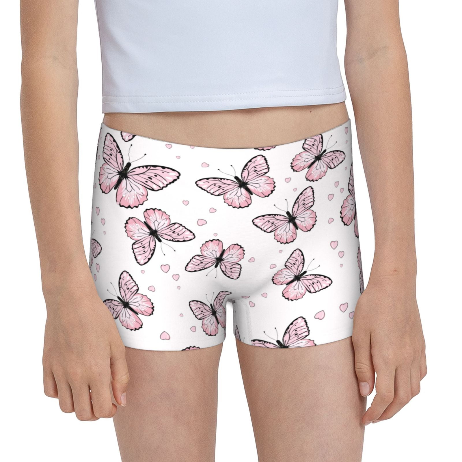 Easygdp Butterflies (2) Girls Hipster Cotton Underwear Little Girls