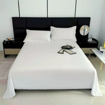Full Size Bed Sheets - Hiroekza Breathable 100% Flat Sheets, Gentle Soft Percale Weave, Machine Washable Bedsheets