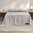 thumbnail image 1 of Full Size Bed Sheets,Z-hom 4 Piece Cooling  Sheets 14” Deep Pocket Sheet & Pillowcase Sets Soft Microfiber Luxury Bedding Fitted Sheet Water Washed,Light Gray, 1 of 9