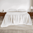 thumbnail image 1 of Full Size Bed Sheets,Z-hom 4 Piece Sheets 14” Deep Pocket Sheet & Pillowcase Sets Soft Microfiber Luxury Bedding Fitted Sheet Water Washed,White, 1 of 10