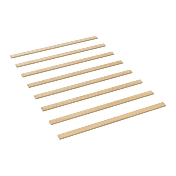 Full Size Bed Slats - 8pc 53.75" Solid Wood Under Mattress Support - Bunkie Board, Box Spring & Mattress Foundation Replacement - Platform Bed Frame - Set of 8 Slats (Full - 53.75")