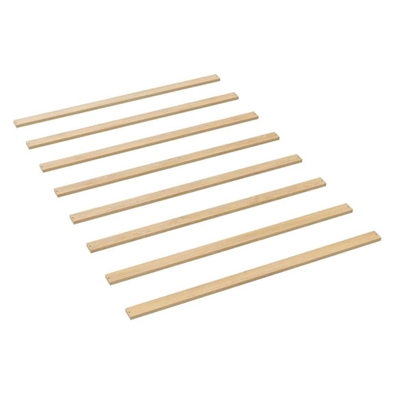 Full Size Bed Slats - 8pc 53.75" Solid Wood Under Mattress Support - Bunkie Board, Box Spring & Mattress Foundation Replacement - Platform Bed Frame - Set of 8 Slats (Full - 53.75")