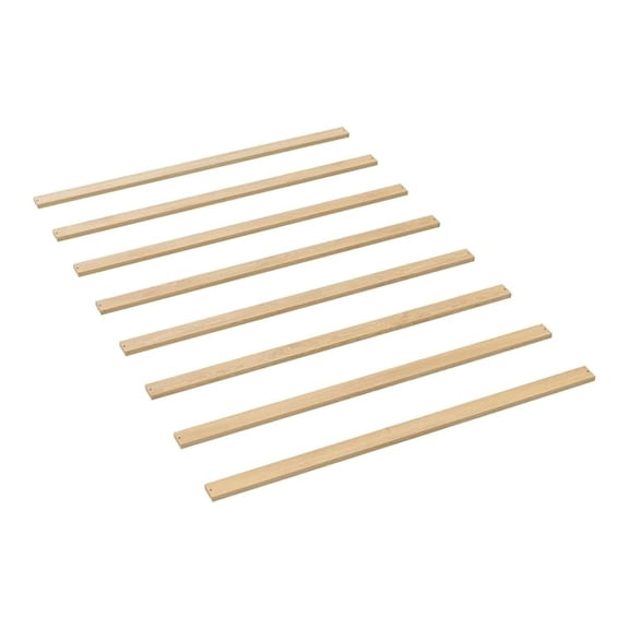 Full Size Bed Slats - 8pc 53.75" Solid Wood Under Mattress Support - Bunkie Board, Box Spring & Mattress Foundation Replacement - Platform Bed Frame - Set of 8 Slats (Full - 53.75")