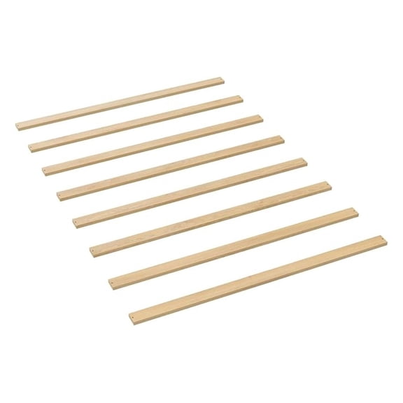 Full Size Bed Slats - 8pc 54" Solid Wood Under Mattress Support - Bunkie Board, Box Spring & Mattress Foundation Replacement - Platform Bed Frame - Set of 8 Slats (Full - 54")