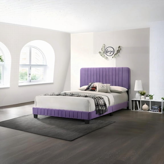 Full Size Bed in Contemporary Purple: Comfortable and Easy to Navigate