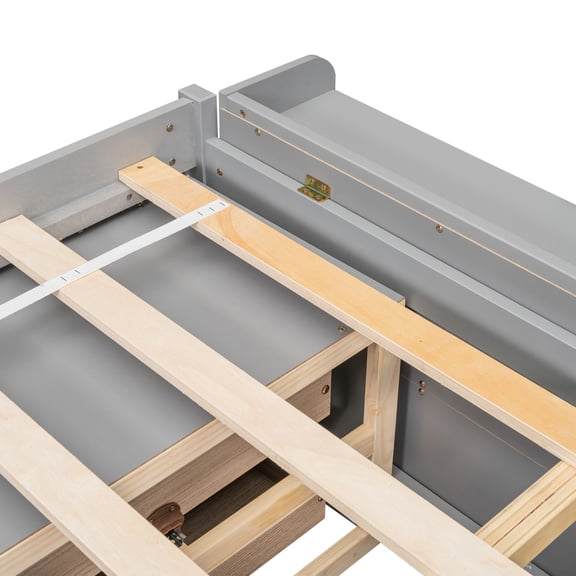 Full Size - Bed with 5 - compartment Storage Case - Living Room Utility - Multi - purpose Storage