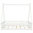 thumbnail image 1 of Full Size Bed with Teepee Frame and Guardrails - Ensure Solid Stability, Bring Family Warmth, 1 of 2