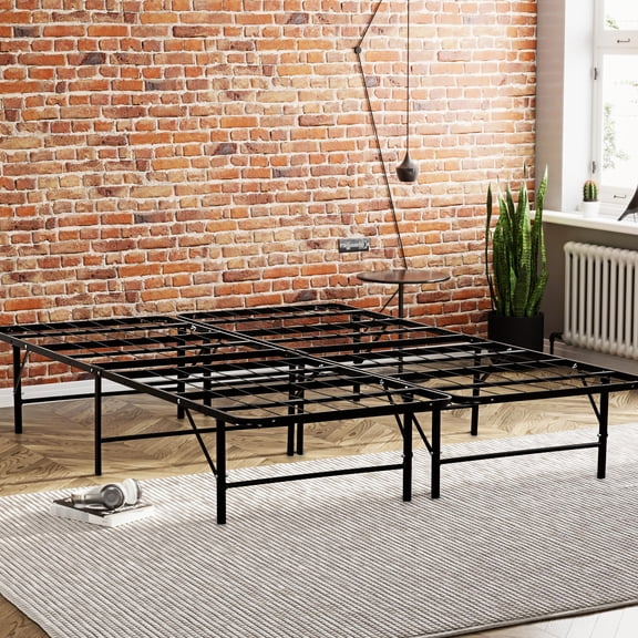 Full Size Bedroom Metal Platform - Mattress Foundation, Robust Build Foundation Bed Frame Size, Essentials