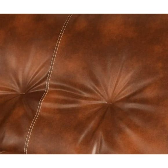 Full Size Camel Futon Cover Only Bonded Leather Premium Collection Fits 6-8 inch Futons Mattress (Havana)