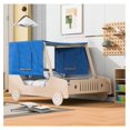 Full Size Car Bed with Tents, Wooden Full Platform Bed, Full Car Bed