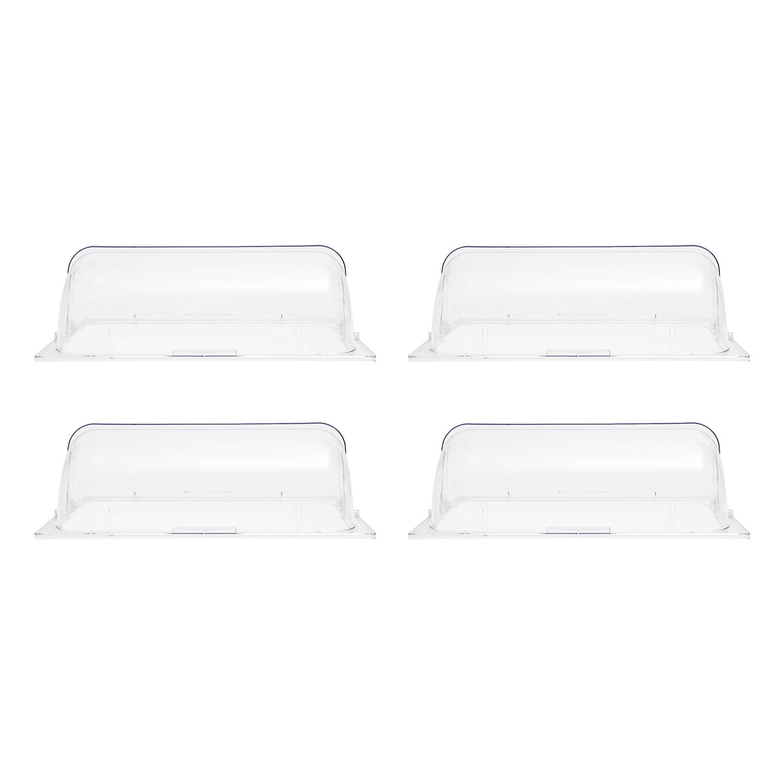 Full Size Chafing Dish Covers, 4 Pcs Clear Buffet Pan Cover, Roll Top ...