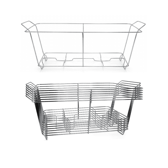 Full-Size Chafing Dish Stand, Chrome Wire Chafer Rack for Serving Pans & Food Warming, Catering, Weddings and Parties - 1 Pack