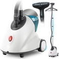 thumbnail image 1 of Full-Size Clothes Steamer - 1500W Power, 1.8L Water Tank, 60-Min Garment Steam, Iron Clothing, Adjustable Pole & Wheels for Easy Storage, Professional Standing Steamer for Clothes, White, 1 of 6