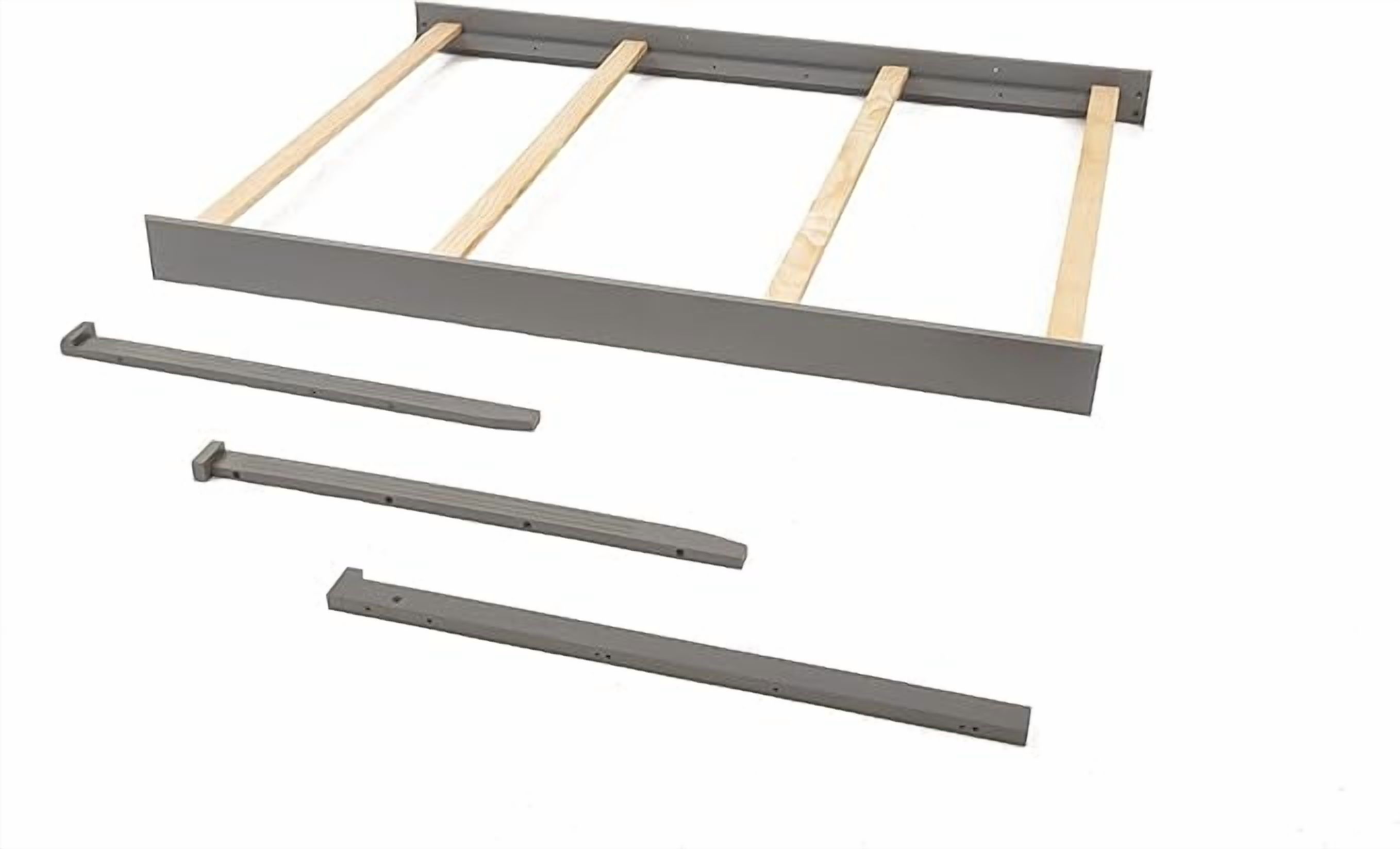 Full Size Conversion Kit Bed Rails for Sorelle Crib & Changer Combos (Gray, Berkley Crib & Changer)
